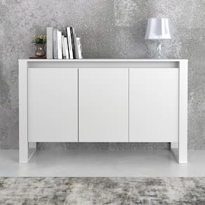 Armário Para Escritório Horizontal 3 Portas Me4147 Branco - Tecno Mobili