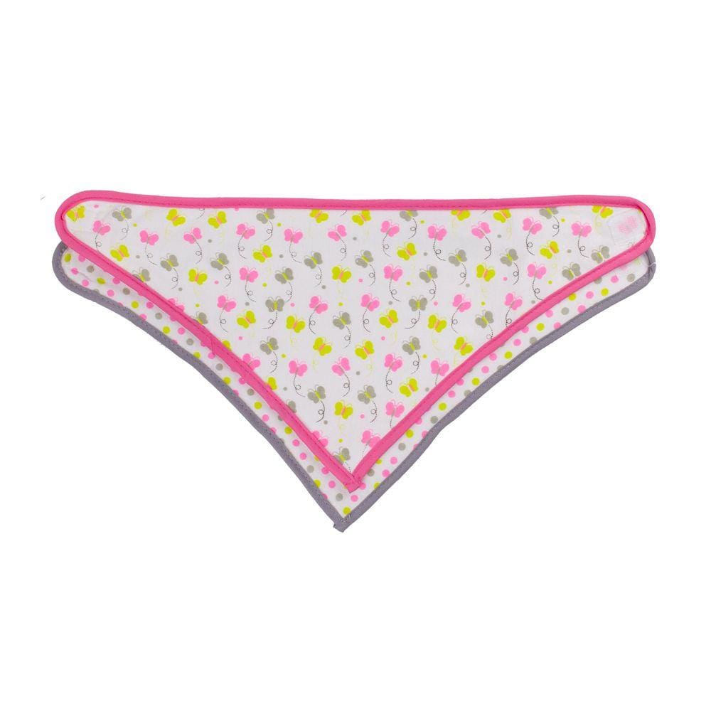 Kit babador bandana triangular - borboleta/poá - 2 unid