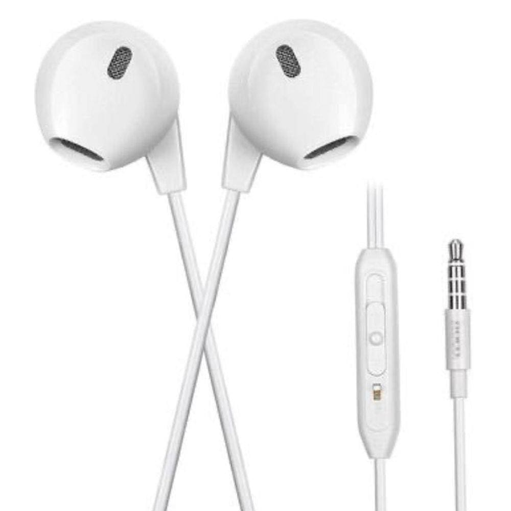 Fone De Ouvido Fo-M2 Com Fio E Microfone Branca