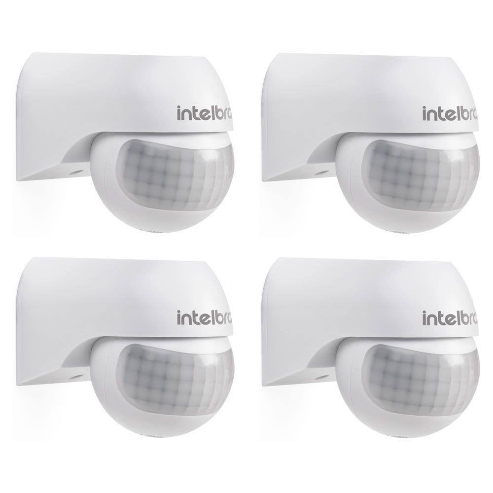 Kit 04 Sensores De Presença De Parede 180° Fotocélula ESP 180 Intelbras