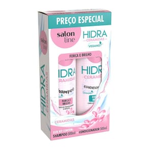 Kit Shampoo + Condicionador Hidra Ceramidas 300ml Salon Line