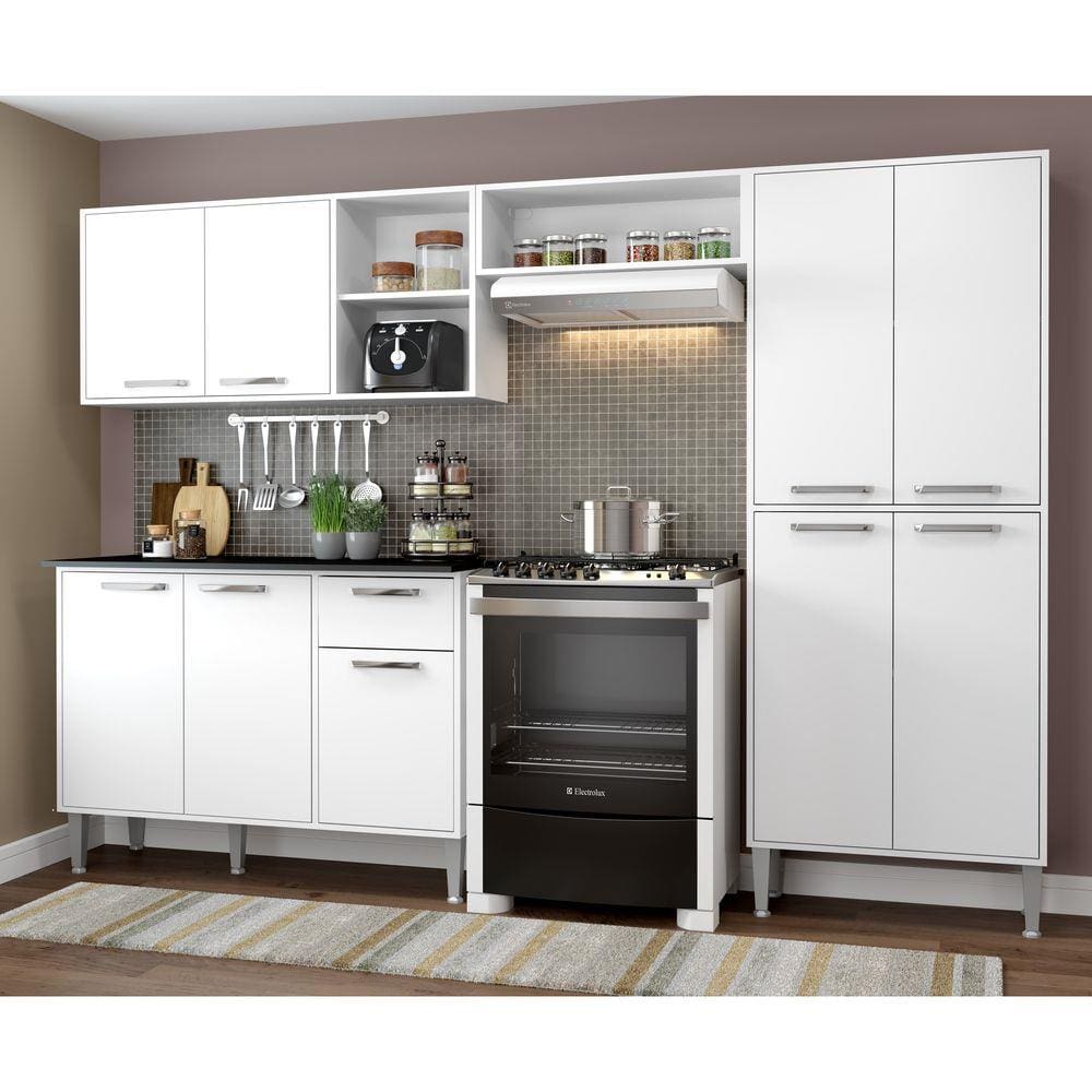 Cozinha Completa Compacta Xangai Plus Multimóveis Branco