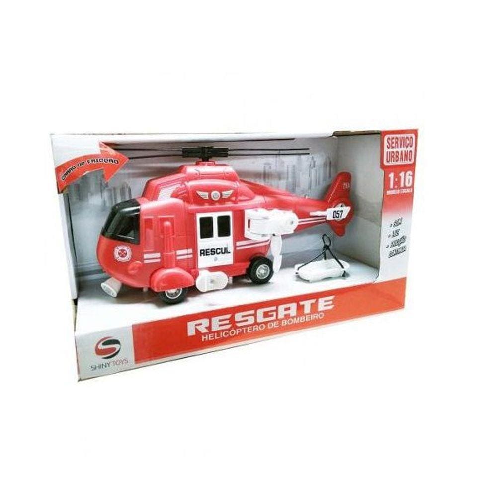Helicoptero de Resgate com LUZ e Som SHINY TOYS 434