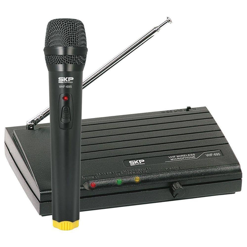 Microfone Sem Fio De Mão, Frequencia Vhf Alcance 50 Metros