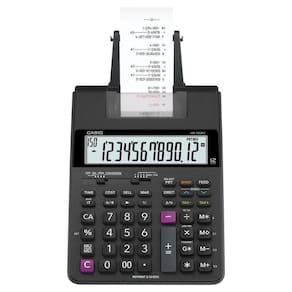 Calculadora com Bobina 2.0 Linhacom 2 Cores Impressão Preta Casio HR-100RC-BK-B-DC