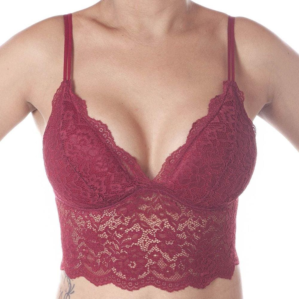 Sutiã Cropped Rendado Sem Aro Liebe