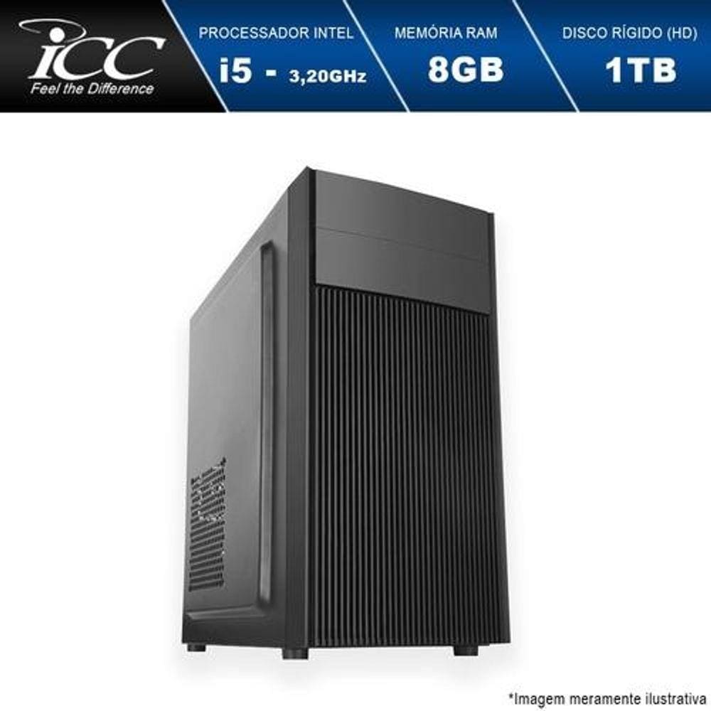 Computador Desktop ICC IV2582SW Intel Core I5 3.2 GHZ 8GB HD 1TB Windows 10