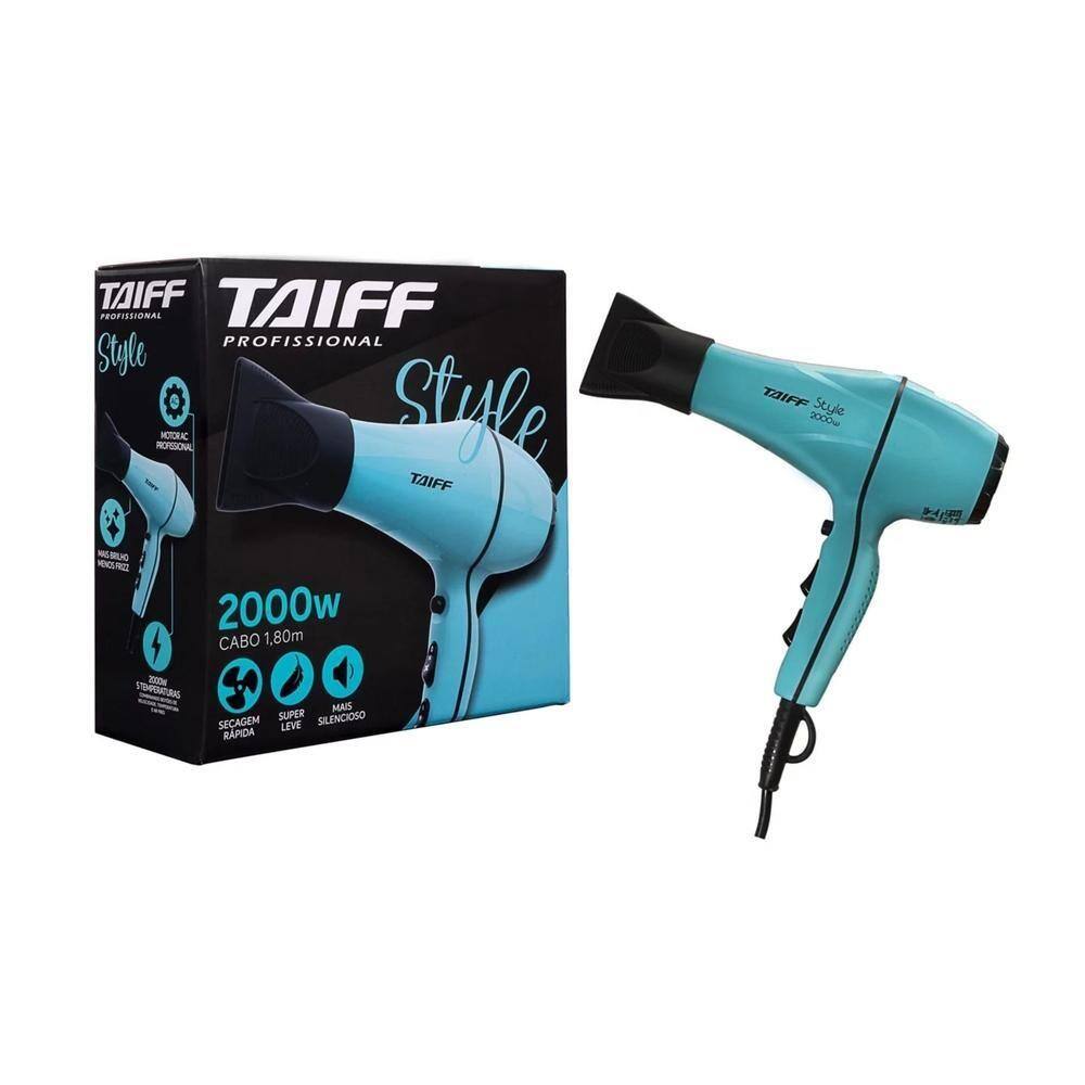Secador De Cabelo Profissional Taiff Style Azul Tiffany 2000w - 220v