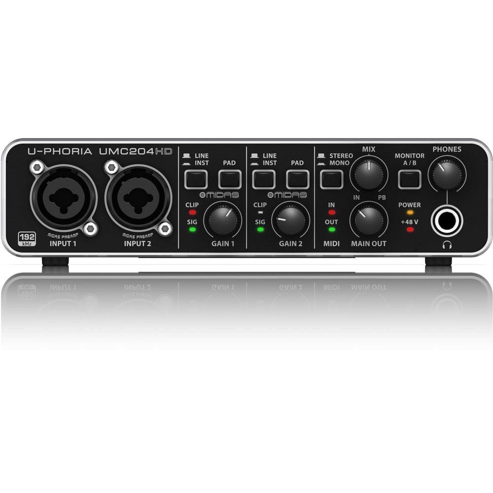 Interface áudio 192kHz Behringer UMC204 HD
