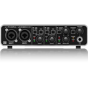 Interface áudio 192kHz Behringer UMC204 HD