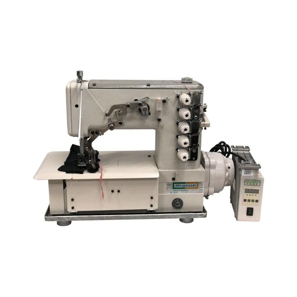 Máquina de Costura Galoneira Industrial Direct Drive 3 Agulhas, 5 Fios BRACOB BC-5000