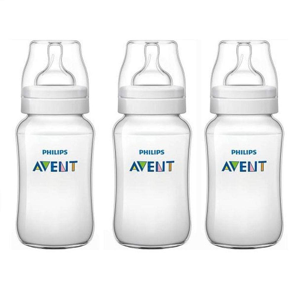 Kit com 3 Mamadeiras Classic 330ML (3M+) Philips AVENT SCF816/17
