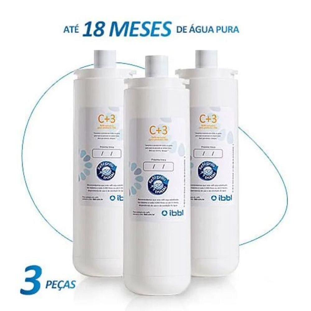 Kit com 3 Refil Filtro IBBL C+3 Girou Trocou 10610080
