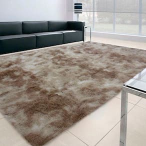 Tapete Apolo Prata textil Retangular 200x240cm Bege
