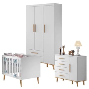 Quarto de Bebê Ludmila Branco Bétula - Carolina