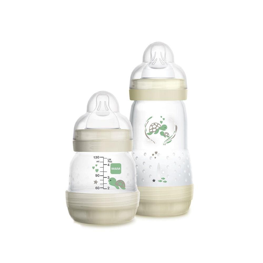 Kit Mamadeira MAM Easy Start - 130ml e 260ml - Bico 0 - Neutro