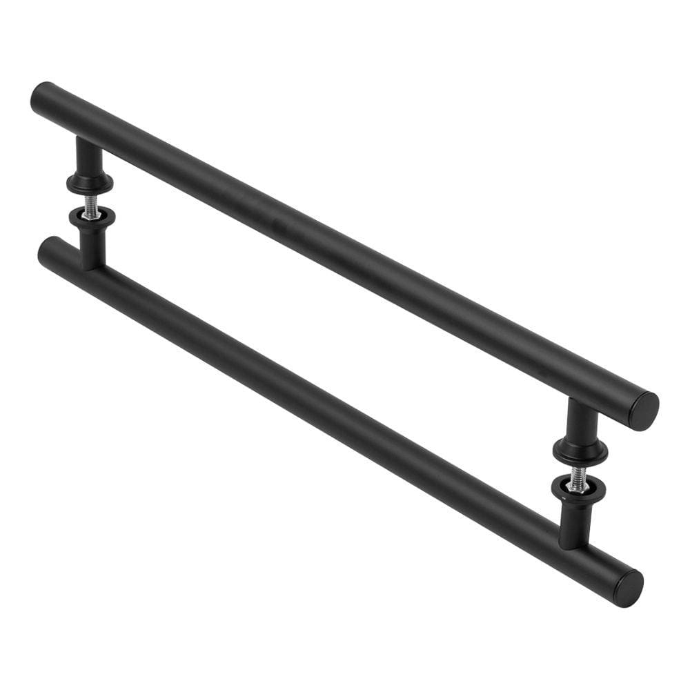 Puxador Preto Para Porta De Vidro E Madeira 110cm