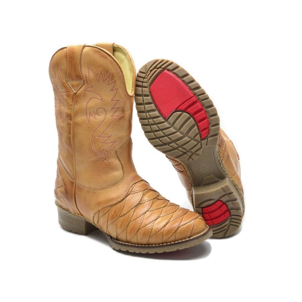 Bota Texana Masculina ClaCle Escamada Country
