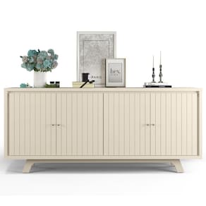 Buffet Bancada 04 Portas Mercuri Creme DJ Moveis