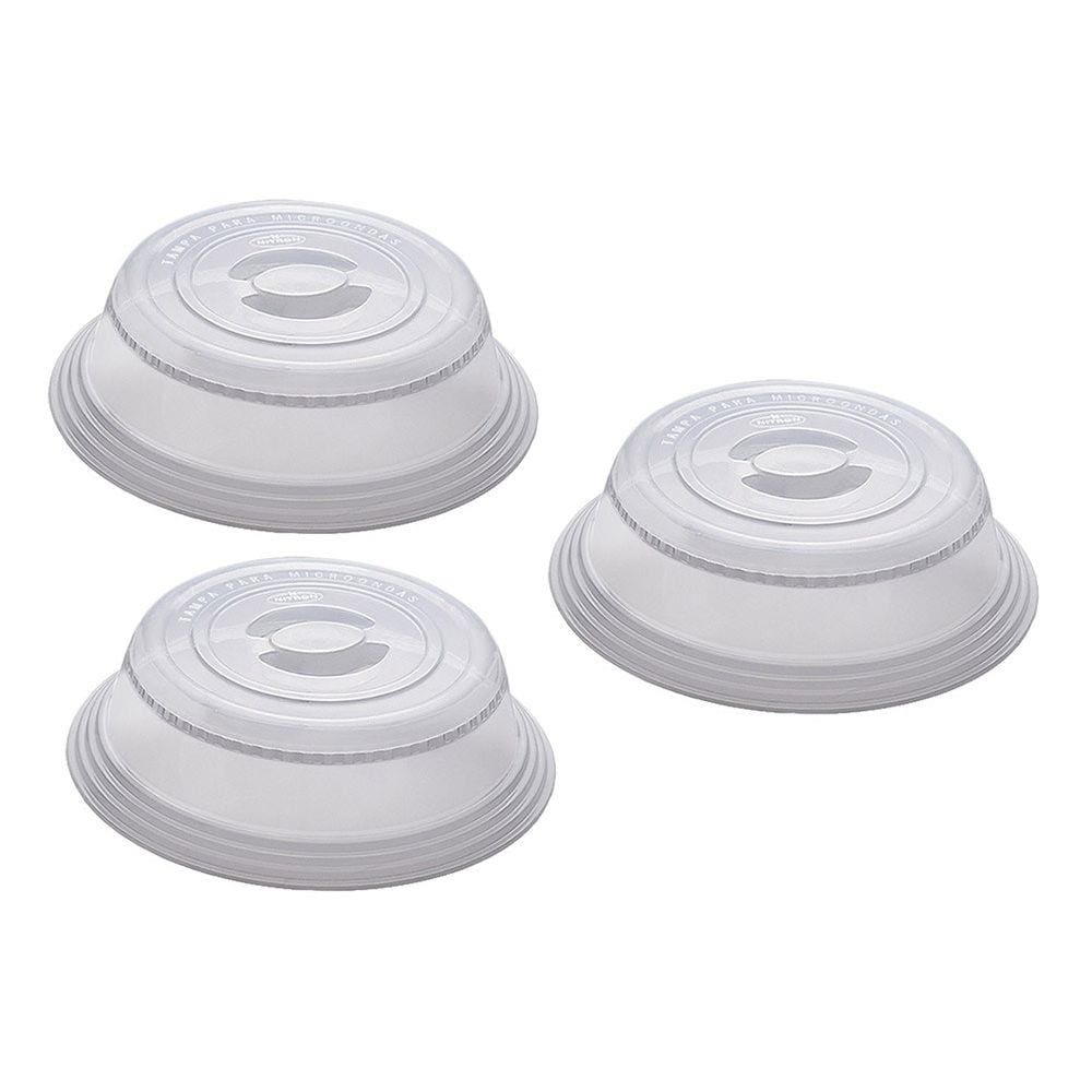 Tampa De Microondas Para Alimentos Kit Com 3 Unidades