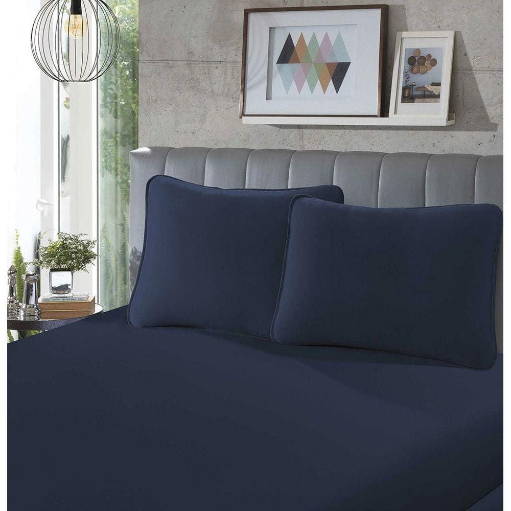 Lençol Avulso Malha - Queen Size - 100% Algodão - Marinho - SBX