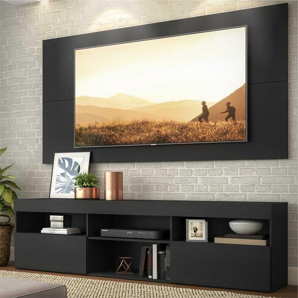 Rack com Painel para TV até 65" Flórida Multimóveis Preto