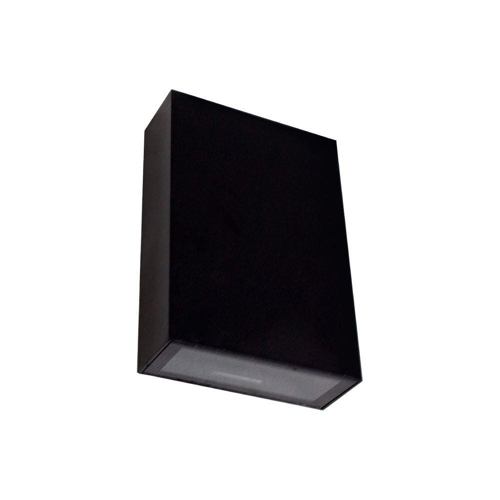 Kit 3x Arandela Blindada Efeito 2 Fachos Duplo Led 4w 3000k Preta St1238