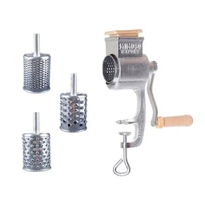 Ralador De Coco E Queijo Manual Multiuso Com 3 Ralos