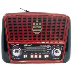 Radio Retro Portátil Bluetooth Recarregável Com Alça 2257