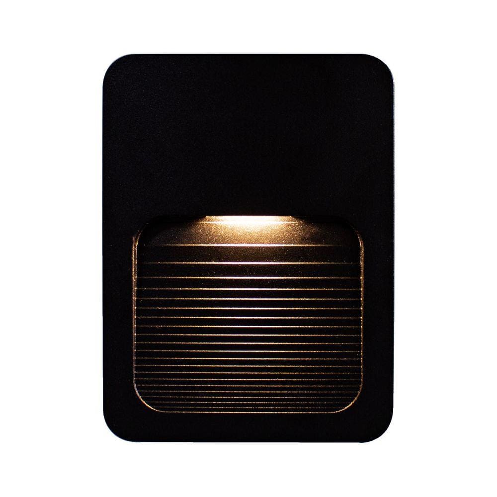 4x Luminária Balizador Fit Slim PRETO Ip65 Led 2w Para Parede Escada Muro Caixa 4x2 P/ Area Externa E Interna St1337