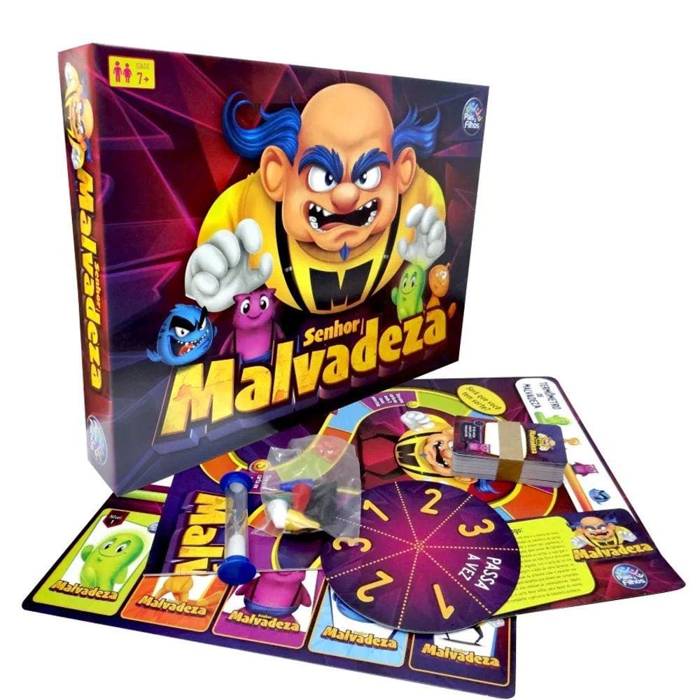 Jogo de Tabuleiro SENHOR MALVADEZA - Pais e Filhos