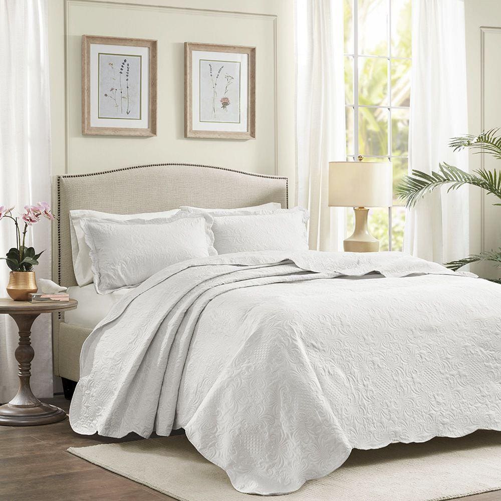 Colcha Matelassê 150 Fios King Size C/ Porta Travesseiros Milão