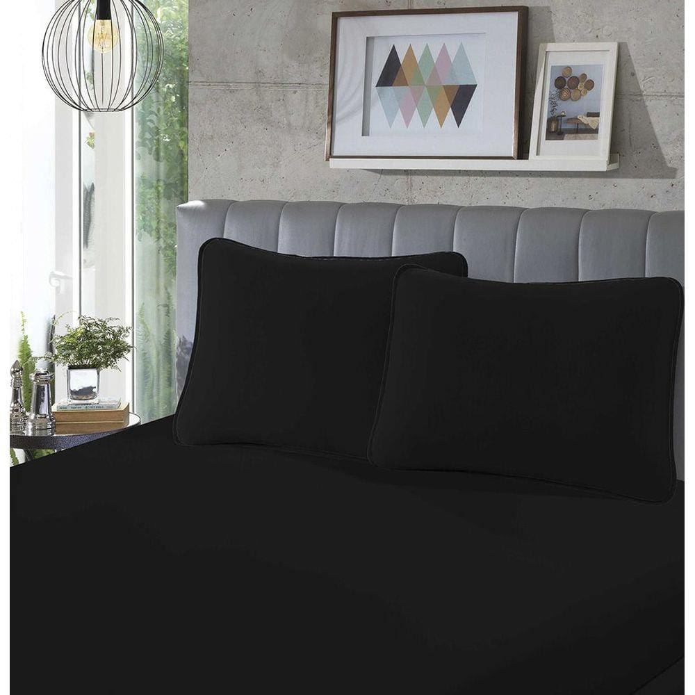 Jogo de Cama Malha Queen Size 3 Peças 100% Algodão
