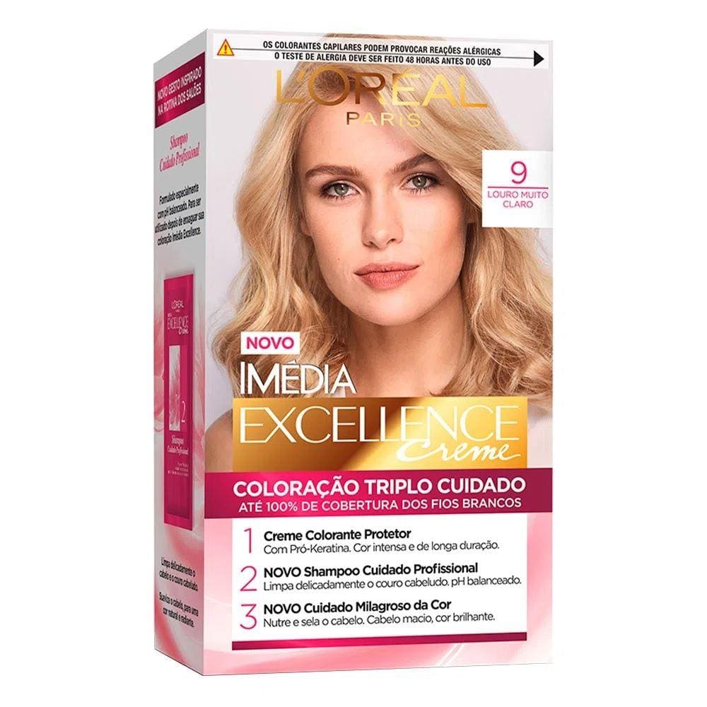 Kit Tintura Imédia Excellence L`Oréal Louro Muito Claro 9