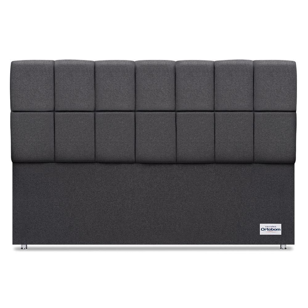 Cabeceira Piave Linho Cinza King (12x188x125) - Ortobom