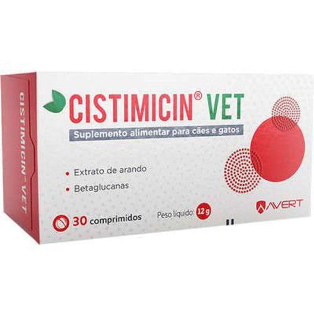 Cistimicin Vet Vitamínico Cães E Gatos 30 Comprimidos