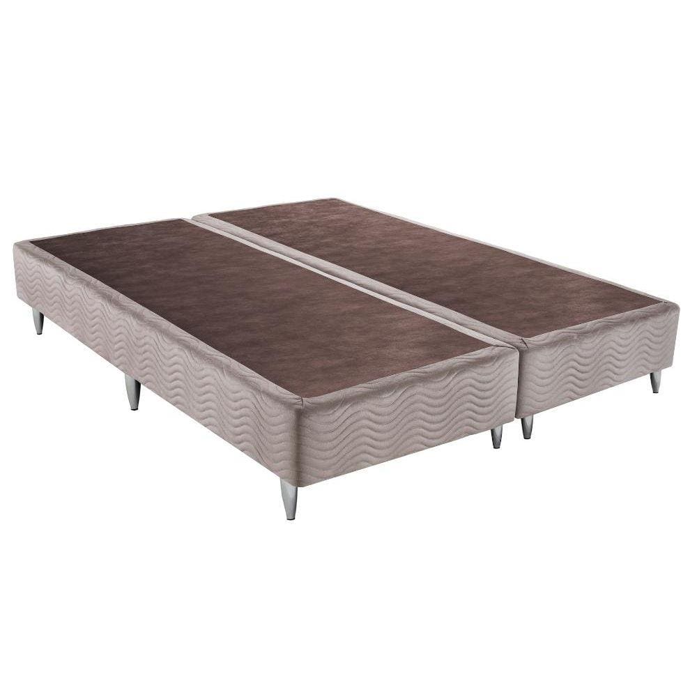 Base Sommier Camurça Bege Queen (158x198x23) - Ortobom