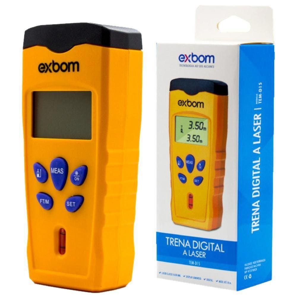 Trena Digital A Laser 18 Metros Tem-D15 Exbom