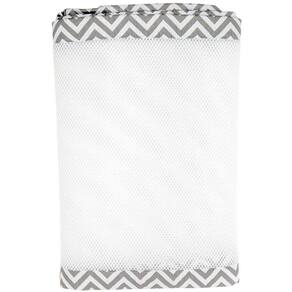 Tela Respirável Para Berço Baby Deluxe Cinza Chevron