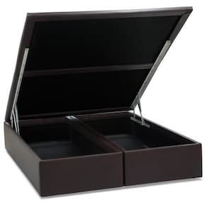 Base Baú Corino Marrom Super King (193x203x39) - Ortobom