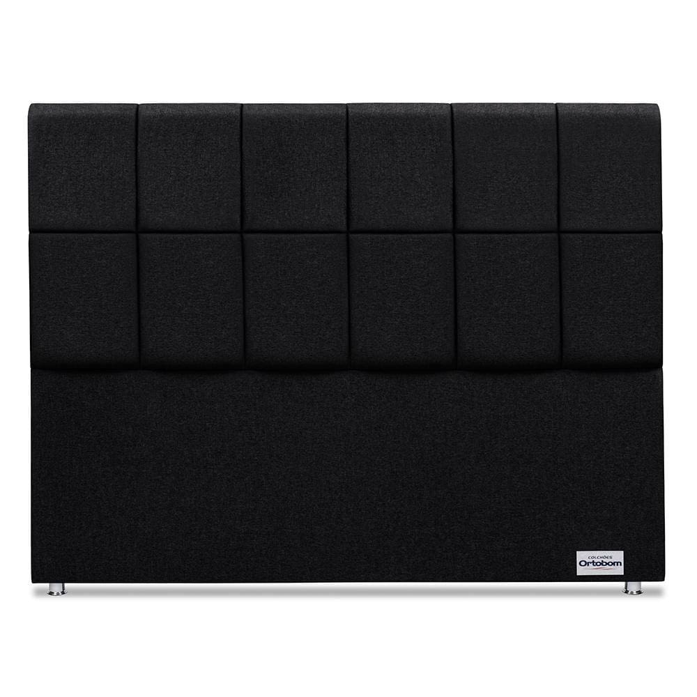 Cabeceira Piave Linho Preto Queen (12x160x125) - Ortobom