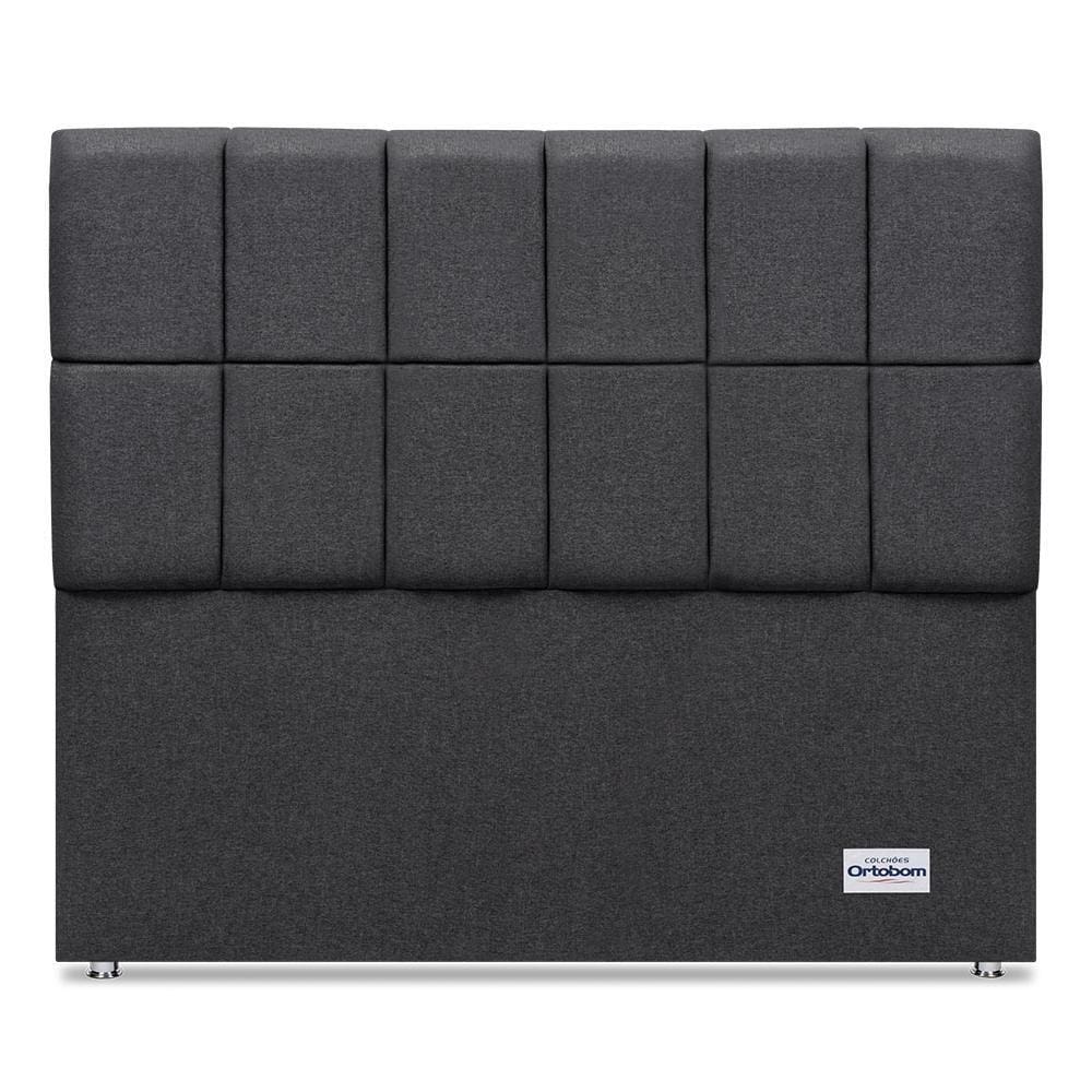 Cabeceira Piave Linho Cinza Casal (12x140x125) - Ortobom