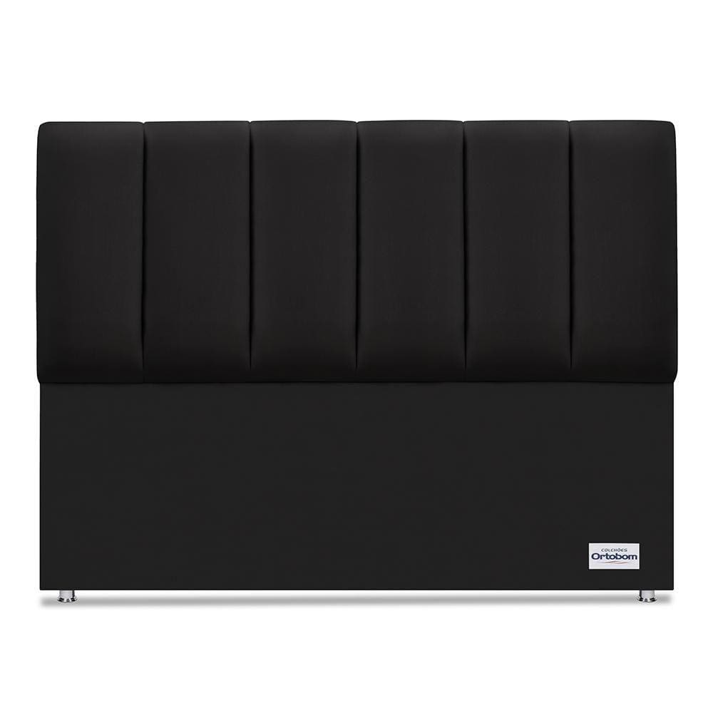 Cabeceira South Veluto Preto Queen (11x160x125) - Ortobom