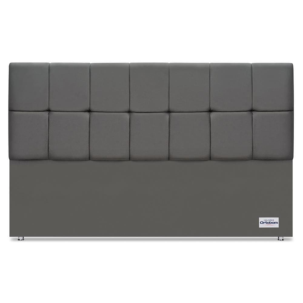 Cabeceira Piave Veluto Cinza Sup King (12x195x125) - Ortobom
