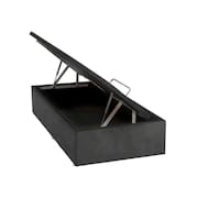 Base Baú Phy Camurça Cinza Solteiro (88x188x39) - Ortobom