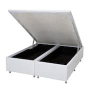 Base Baú Physical Corino Branco Queen (158x198x39) - Ortobom