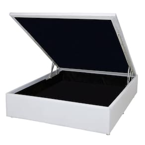 Base Baú Physical Corino Branco Casal (138x188x39) - Ortobom