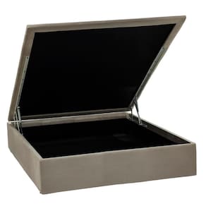 Base Baú Physical Camurça Bege Casal (138x188x39) - Ortobom