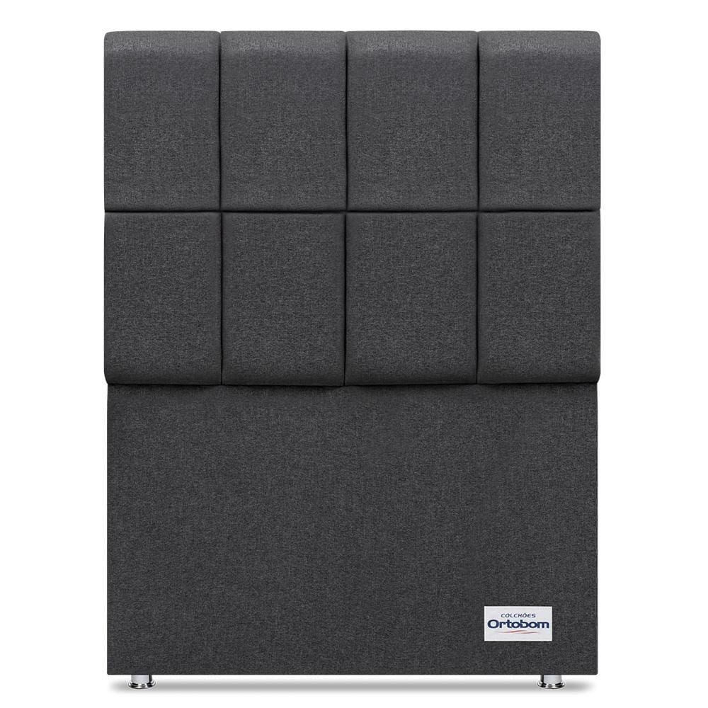 Cabeceira Piave Linho Cinza Solteiro (12x90x125) - Ortobom