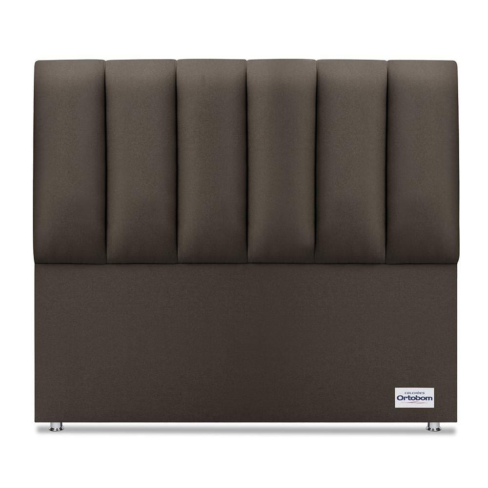 Cabeceira South Linho Marrom Casal (11x140x125) - Ortobom